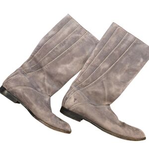 Frye Womens Size 8 Leather Interior Grey Riding Boots